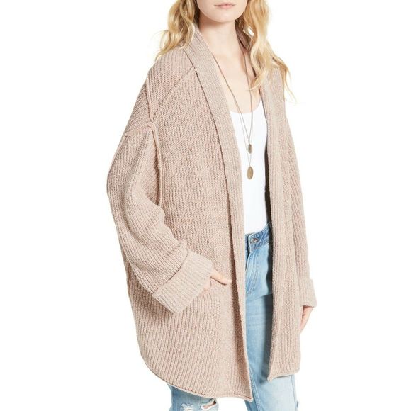 Free People Sweaters - Free People Pink Low Tide Cardigan Size XS/S